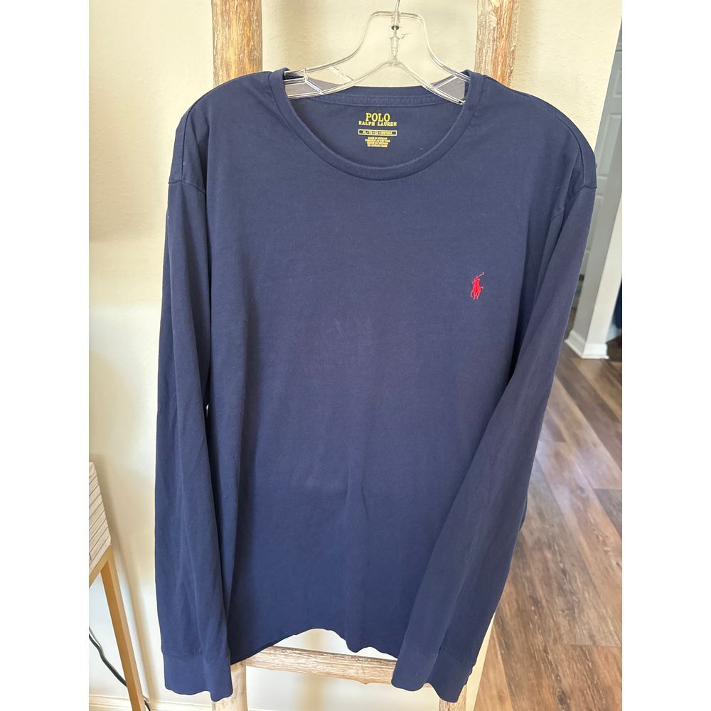 Polo‎ Ralph Lauren Classic Fit Stretchy Soft Navy Long Sleeve T-Shirt size XL - Picture 4 of 6